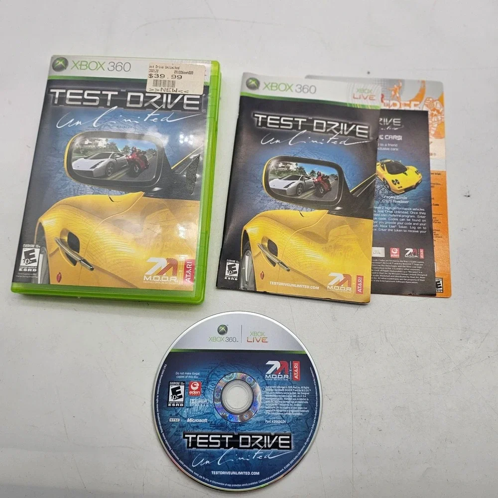 Test Drive Unlimited Xbox 360 Complete CIB Racing Video Game Atari E10+ NTSC